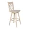 International Concepts Double "X" Back Bar Height Stool, Swivel 30" Seat Height, Unfinished S-203SW - alternate 7